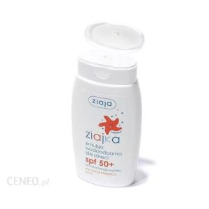 Krem z filtrem dla dzieci - Ziaja Ziajka Słoneczna Emulsja Wodoodporna Dla Dzieci Spf 50+